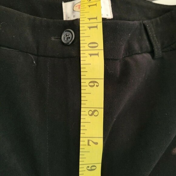 Talbots Petites Black Microsuede Pants High Rise Stretch Sz 8P Slightly Tapered - Picture 8 of 10
